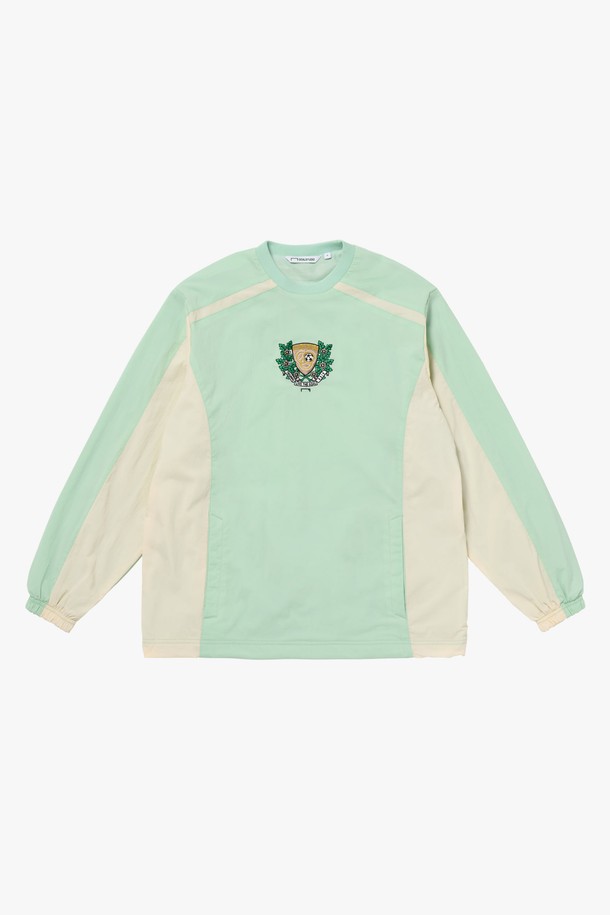 GOALSTUDIO - 긴팔티셔츠 - EMBLEM BRUSH LINED WIND PULLOVER-MINT