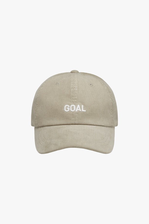 GOALSTUDIO - 모자 - ESSENTIAL GOAL CORDUROY CAP-BEIGE