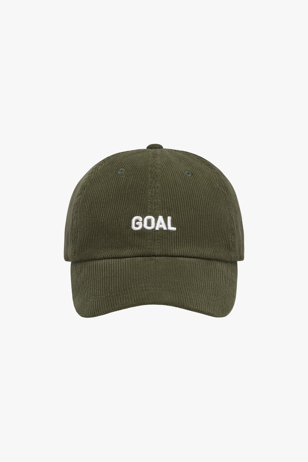 GOALSTUDIO - 모자 - ESSENTIAL GOAL CORDUROY CAP-OLIVE GREEN