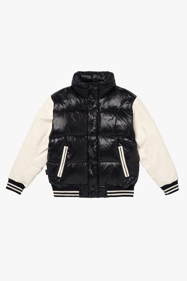 GOALSTUDIO - 다운/패딩 - VARSITY PUFFER DOWN JACKET-BLACK