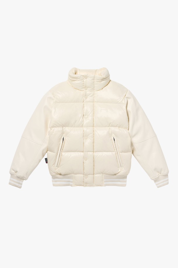 GOALSTUDIO - 다운/패딩 - VARSITY PUFFER DOWN JACKET-CREAM