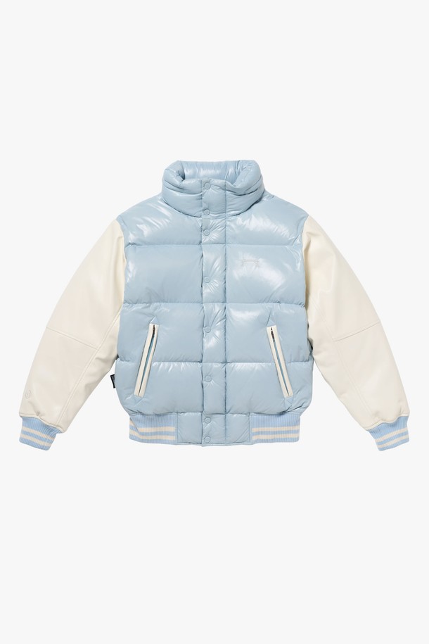 GOALSTUDIO - 다운/패딩 - VARSITY PUFFER DOWN JACKET-SKY BLUE