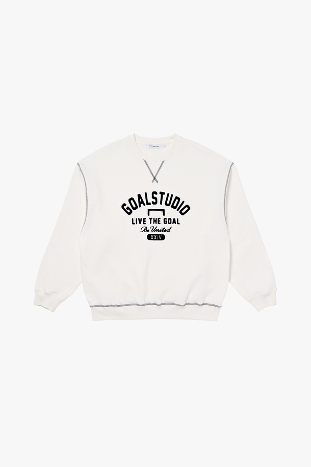 GOALSTUDIO -  - VARSITY BRUSHED SWEAT-OFF WHITE