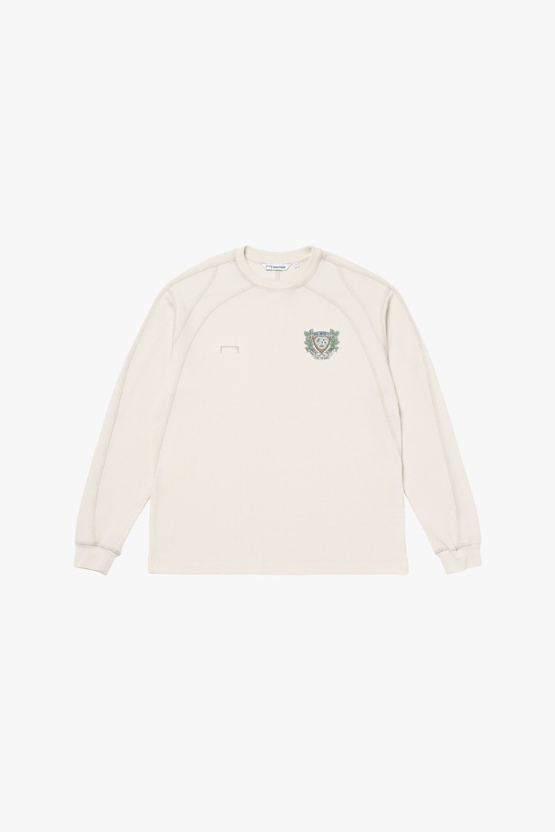 GOALSTUDIO - 긴팔티셔츠 - WAFFLE LONG SLEEVE TEE-CREAM