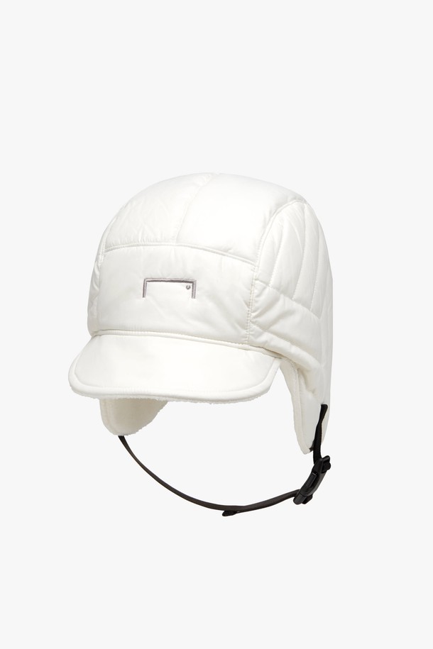 GOALSTUDIO - 모자 - SUPERBALL QUILTED EARFLAP CAP-OFF WHITE