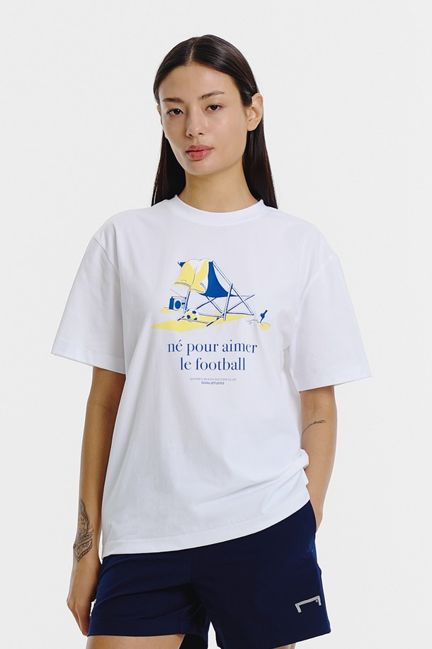 GOALSTUDIO - 반팔티셔츠 - ANTIBES BEACH CHAIR TEE-WHITE