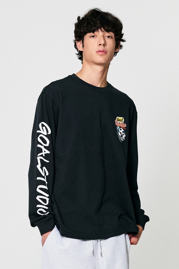 GOALSTUDIO - 긴팔티셔츠 - GRAFFITI LONG SLEEVE TEE-BLACK