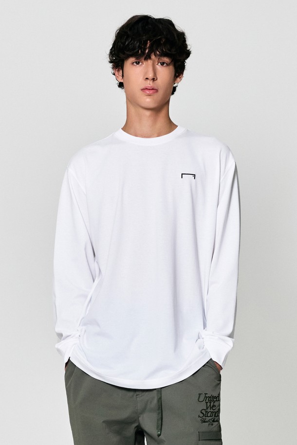 GOALSTUDIO - 긴팔티셔츠 - ESSENTIAL LAYERED LONG SLEEVE-WHITE