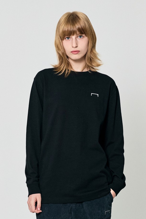 GOALSTUDIO - 긴팔티셔츠 - ESSENTIAL LAYERED LONG SLEEVE-BLACK