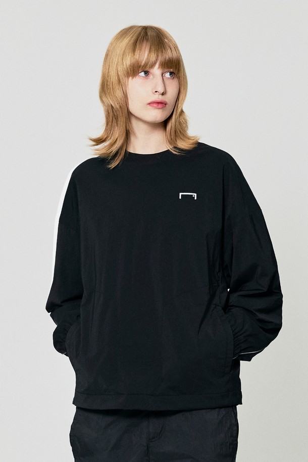 GOALSTUDIO - 긴팔티셔츠 - BASIC FLEECE LINED WIND PULLOVER-BLACK