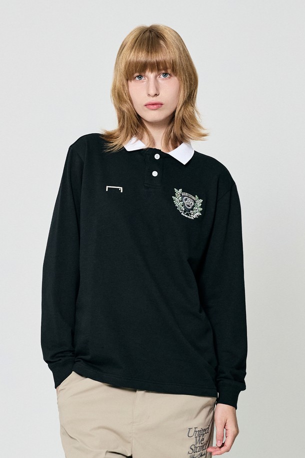 GOALSTUDIO - 긴팔티셔츠 - EMBLEM POLO SHIRT-BLACK