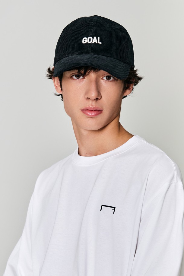 GOALSTUDIO - 모자 - ESSENTIAL GOAL CORDUROY CAP-BLACK