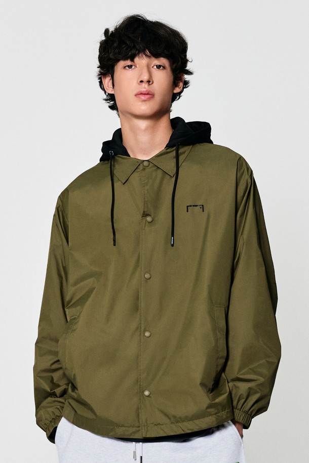 GOALSTUDIO - 다운/패딩 - GRAFFITI COACH JACKET-OLIVE GREEN