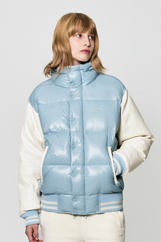 GOALSTUDIO - 다운/패딩 - VARSITY PUFFER DOWN JACKET-SKY BLUE