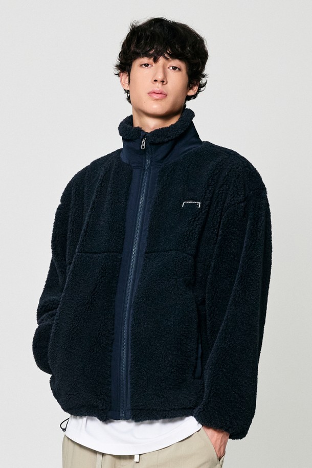 GOALSTUDIO - 자켓/점퍼 - STADIUM STITCH FLEECE JACKET-DARK NAVY