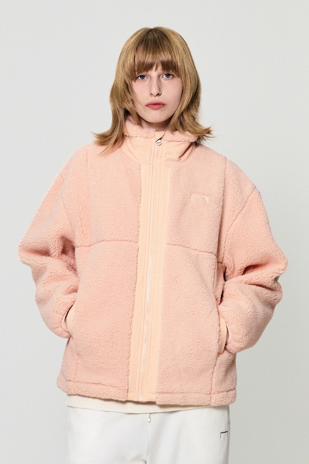 GOALSTUDIO - 자켓/점퍼 - STADIUM STITCH FLEECE JACKET-CORAL