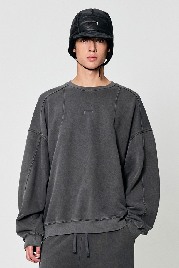 GOALSTUDIO -  - RETRO PIGMENT SWEAT-CHARCOAL