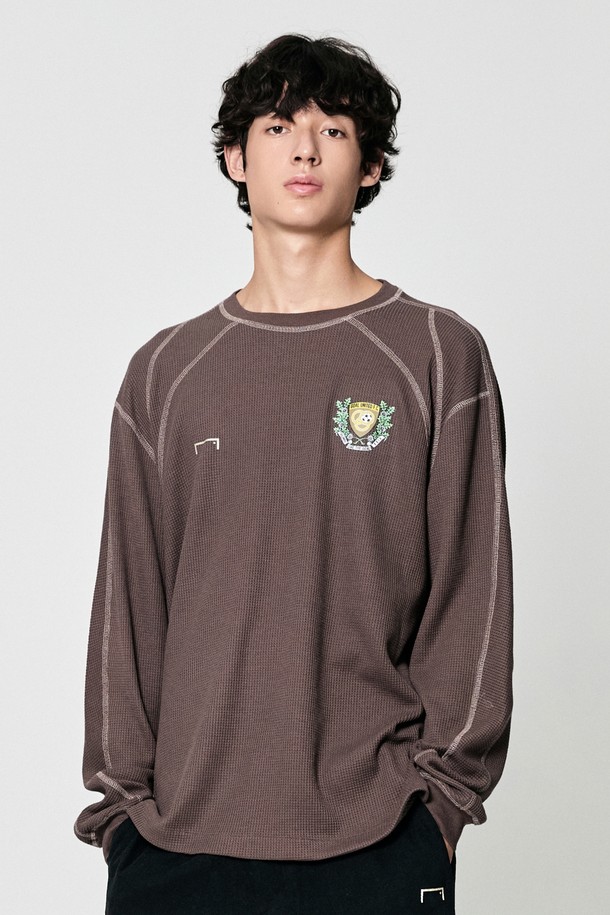 GOALSTUDIO - 긴팔티셔츠 - WAFFLE LONG SLEEVE TEE-INDIE PURPLE