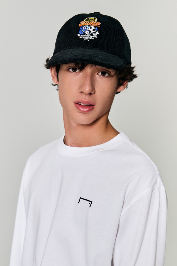 GOALSTUDIO - 모자 - GRAFFITI CORDUROY DUCKBILL CAP-BLACK