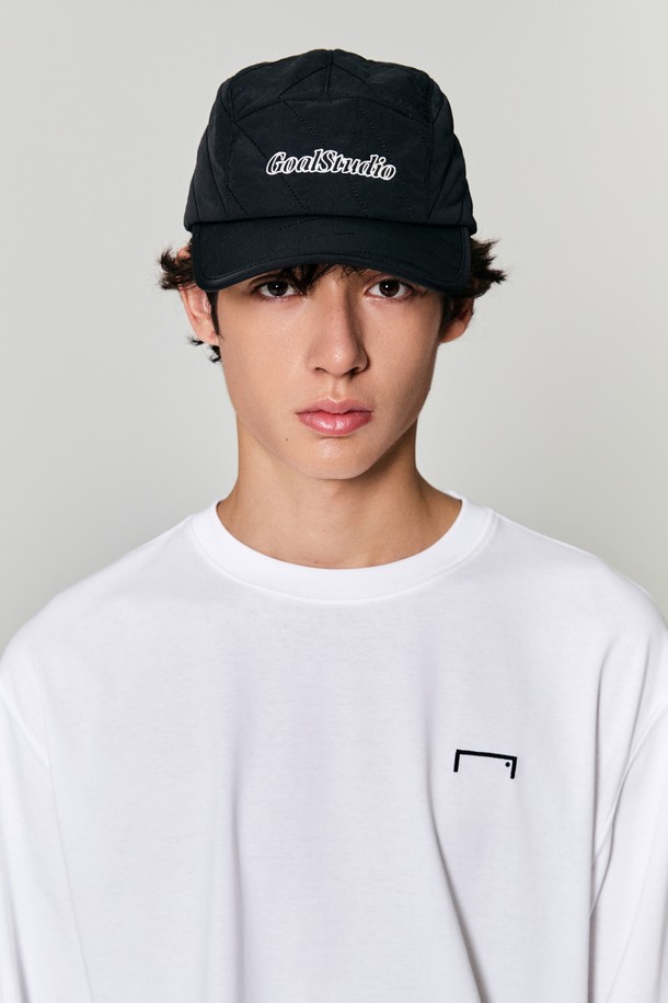 GOALSTUDIO - 모자 - SUPERBALL QUILTED CAMP CAP-BLACK