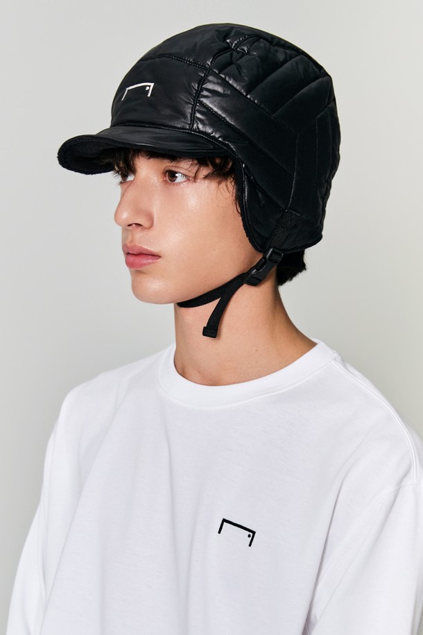 GOALSTUDIO - 모자 - SUPERBALL QUILTED EARFLAP CAP-BLACK