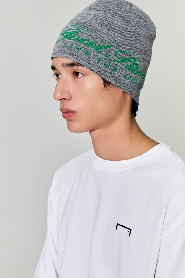 GOALSTUDIO - 모자 - ESSENTIAL JACQUARD BEANIE-MELANGE GREY