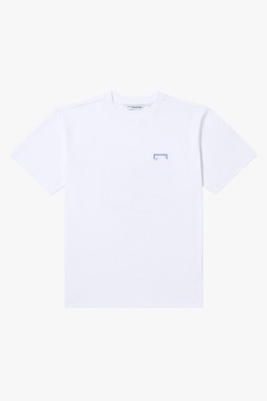 ANTIBES BEACH BLUE WAVE TEE-WHITE