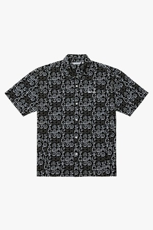 IPANEMA BEACH ALLOVER SHIRT-BLACK