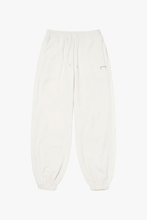 ESSENTIAL EMBROIDERY FLEECE JOGGER-OFF WHITE