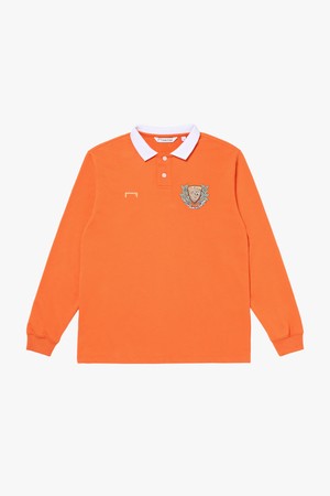 EMBLEM POLO SHIRT-ORANGE