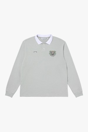 EMBLEM POLO SHIRT-LIGHT GREY