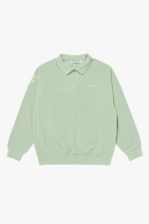 STADIUM STITCH FLEECE POLO SHIRT-MINT