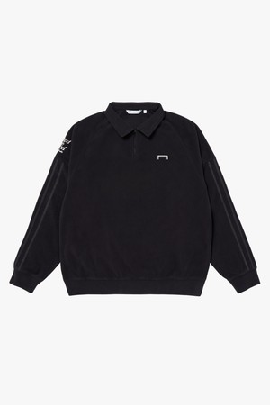 STADIUM STITCH FLEECE POLO SHIRT-DARK NAVY