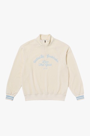 CORDUROY QUARTER ZIP-UP-CREAM