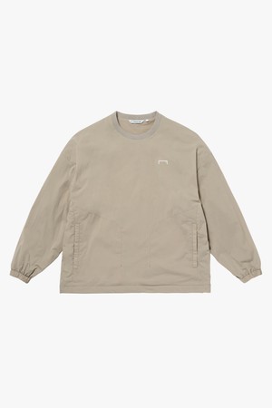 BASIC FLEECE LINED WIND PULLOVER-BEIGE