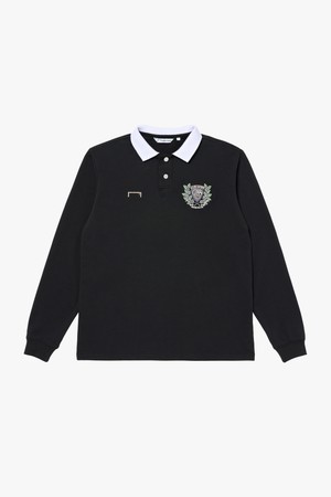 EMBLEM POLO SHIRT-BLACK