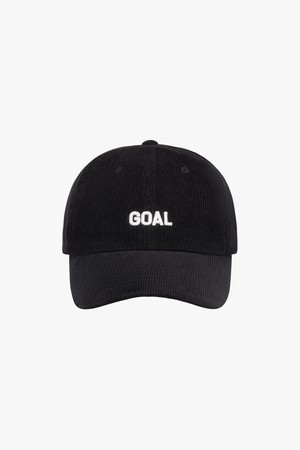 ESSENTIAL GOAL CORDUROY CAP-BLACK