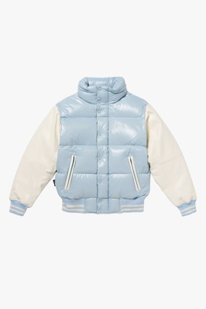 VARSITY PUFFER DOWN JACKET-SKY BLUE