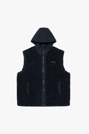 STADIUM STITCH FLEECE VEST-DARK NAVY