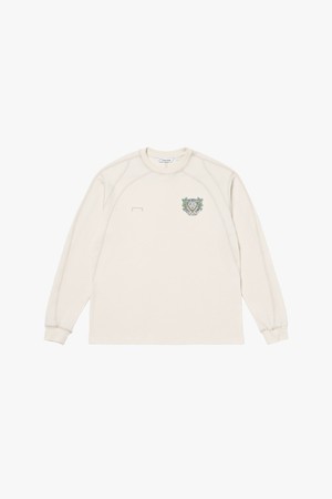 WAFFLE LONG SLEEVE TEE-CREAM