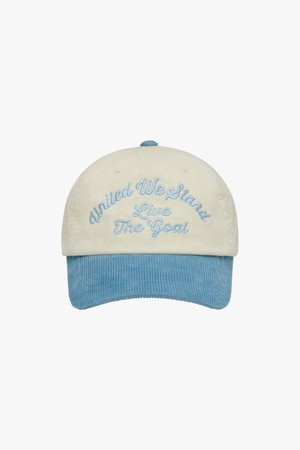 COLOR BLOCK CORDUROY CAP-SKY BLUE