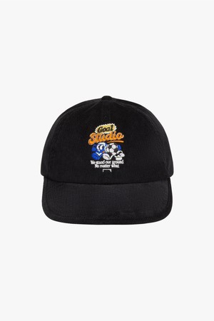 GRAFFITI CORDUROY DUCKBILL CAP-BLACK