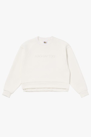 MCC W WOVEN MIX SWEATSHIRT-OFF WHITE_WHITE-a
