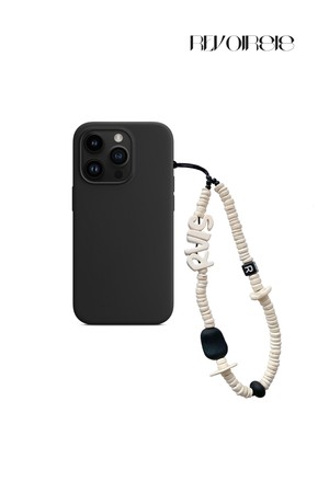 nature beads phone strap cream