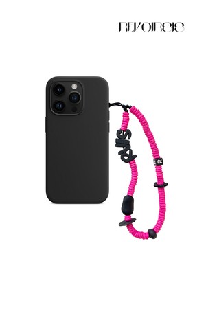 nature beads phone strap magenta