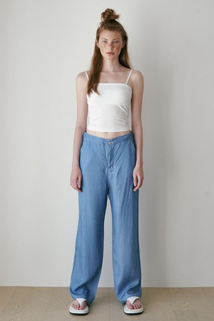 tencel denim pants light blue