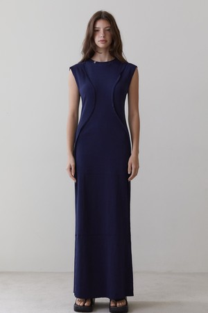 RVIS cutting maxi dresses navy