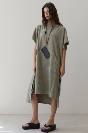 RVIS terry twoway poncho khaki