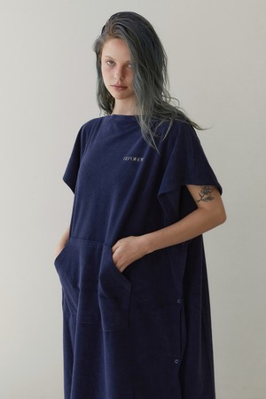 RVIS terry twoway poncho navy