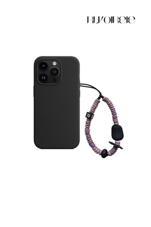 nature beads phone strap short violet